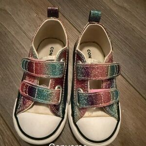 Toddler Girls Chuck Taylor All Star Glitter Drip Hook-And-Loop Low Top